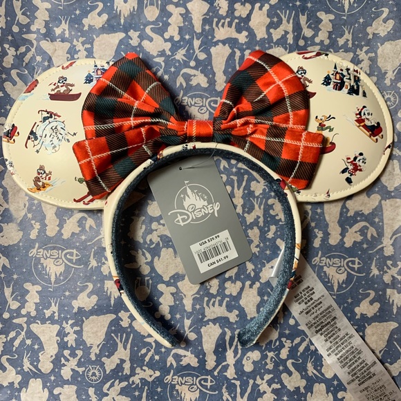 Disney Accessories - NWT Disney Parks Christmas Snow Much Fun Minnie Ears
